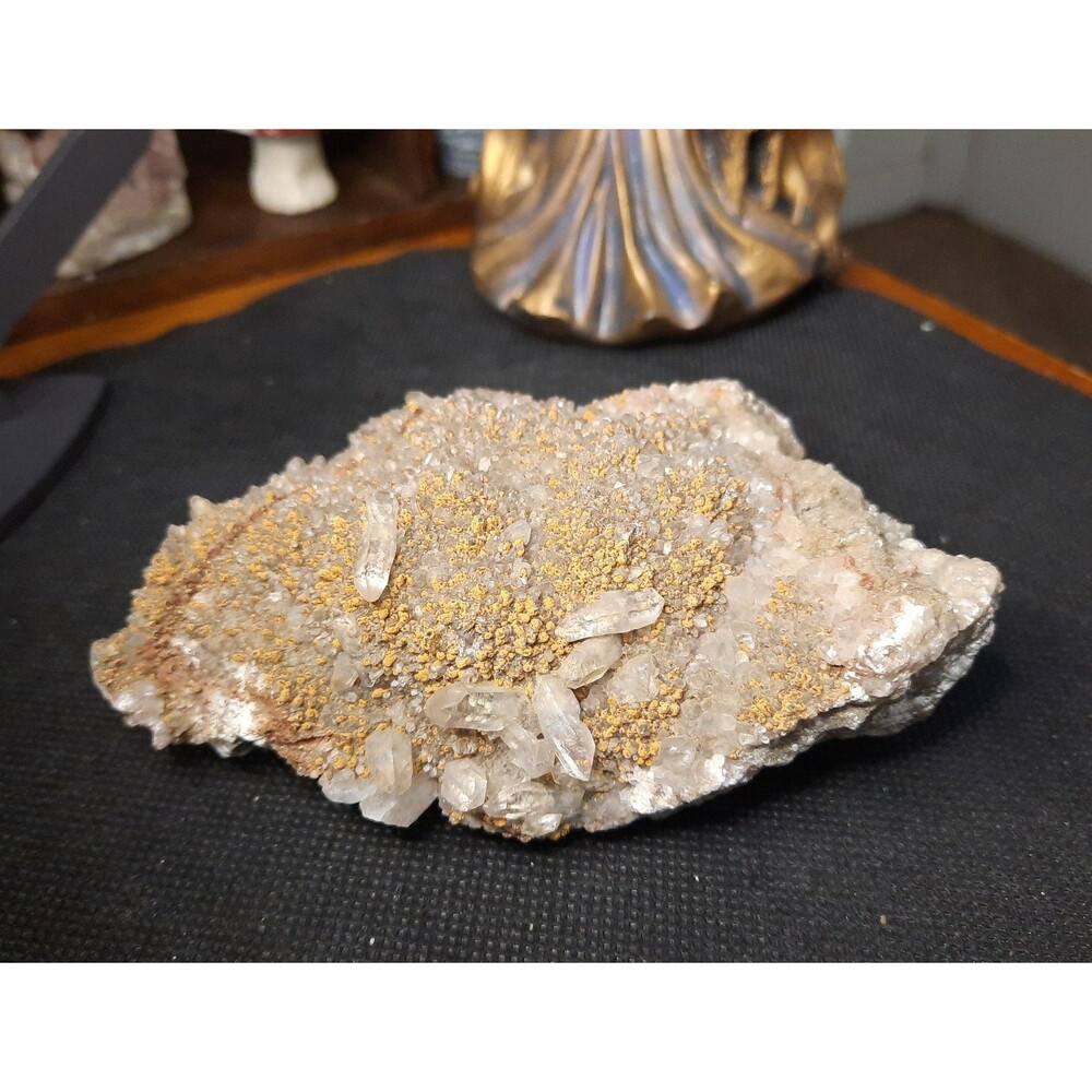 Rare Quartz , Calcite and Stilpnomelane Crystal Cluster from Rocarri Quarry